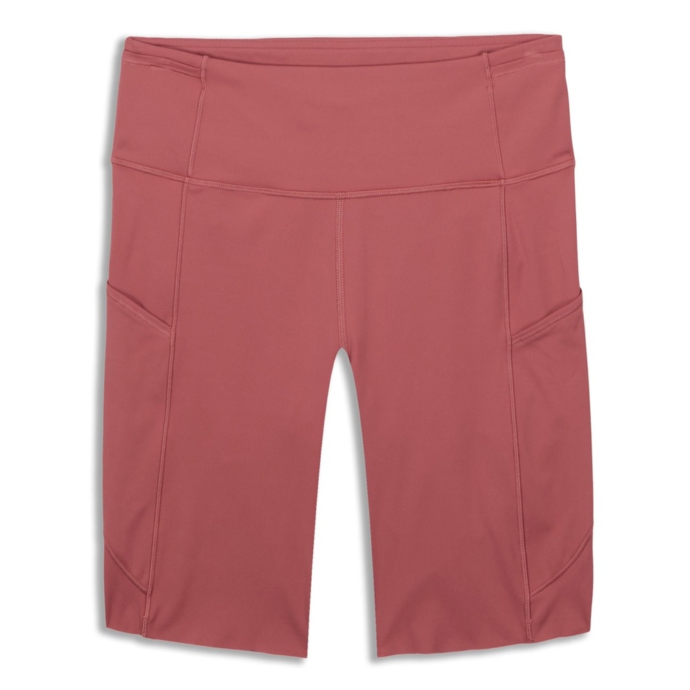 Lululemon High Rise Fast And Free Workout Legging Shorts Dusty Pink Gently Used
